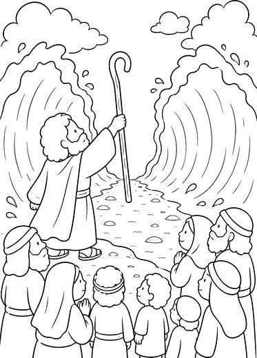 Desenho de O Mar Vermelho para colorir