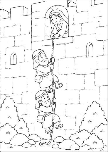 Desenho de As Muralhas de Jericó para colorir